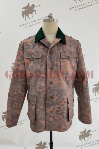 WWII German Autumn Plane Tree 1/2 Camo M42 Field Tunic (Wool Collar)