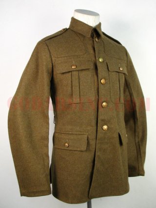 WWI British Army Khaki Brown Wool OR's Servie Dress SD Tunic