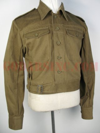 WWII British Army 1940 (P-40) Summer Khaki Battle Dress Jacket