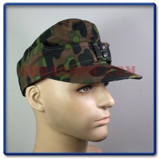 WWII German Waffen-SS Spring Lateral Varient Camo M43 Field Cap