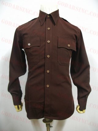 WWII US Army Officer NCO's "Chocolate" Service Shirt