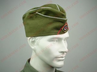 WWII German Afrika Corps (D.A.K) Officer Olive Brown Side Cap