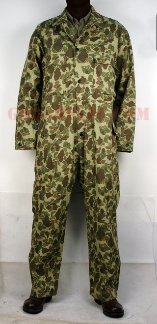 WWII US Army / USMC Frog Camo HBT Tanker Coverall