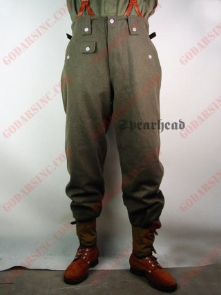 WWII German Field-grey Wool M1942 Field Trousers (Keilhosen M42)
