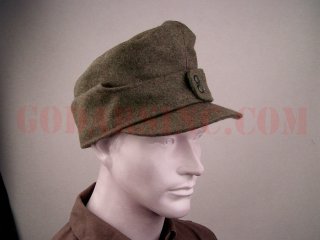 WWII German Gebirgsjager's 1941 pattern Field-grey Wool Bergmutze Cap