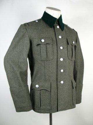 WWII German Officer Pattern Field-grey Wool Feldrock