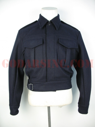 WWII Royal Australian Air Force Navy Blue Wool Battle Dress Jacket