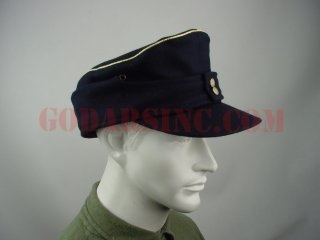 WWII German Krigsmarine Officer Navy Blue Wool M43 Field Cap