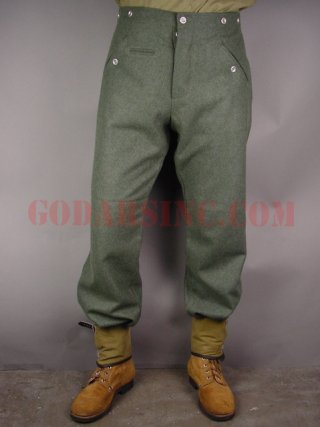 WWII German Field-grey Wool M37 Field Trousers