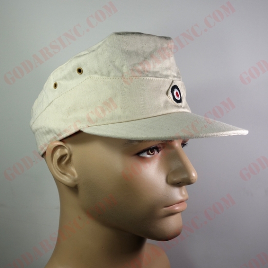WWII German Heer/W.SS Field made Off-white M41 Field Cap - Click Image to Close
