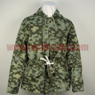 WWII German Waffen SS Spring Mint Blurred Edge Camo Winter Reversible Parka