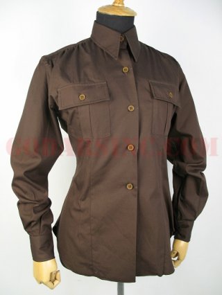 WWII US Women's Army Corps / WAC "Cholocate" Gabardine Service Shirt