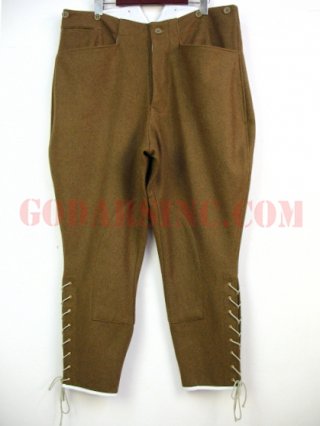 WWI 1st Australian Imperial Force Brown Wool Service Breeches