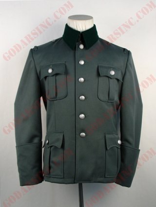 WWII German Officer Pattern Field-grey Gabardine Feldrock