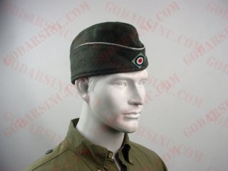 WWII German Heer/Waffen-SS Officer M40 Field-grey Wool Overseas Cap