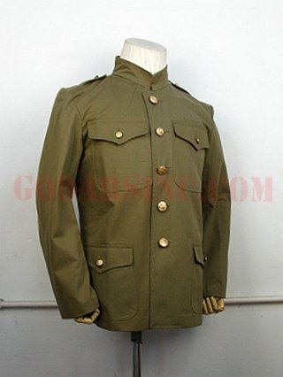 WWI US Army Khaki Twill Service Tunic (Doughboy's Tunic)