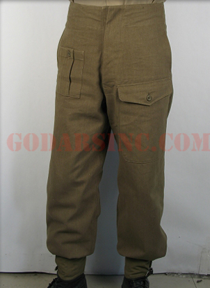 WWII British Army Summer Khaki Battle Dress Trousers