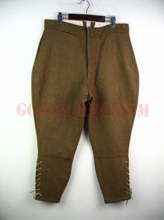 WWI French Foreign Legion & Colonial Marine Brown Wool Breeches (la Pantalon 1906）