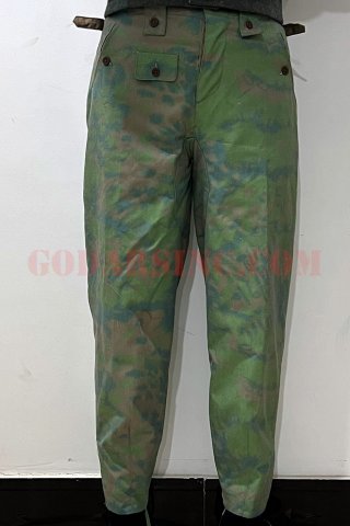 WWII German Waffen-SS Spring Palm & Forest Camo M43 Field Trousers