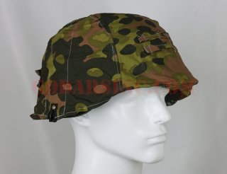 WWII German Waffen-SS TypeII Plane Tree 5/6 Camo Reversible Helmet Cover (with foliage loops)