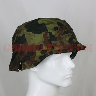 WWII German Waffen-SS TypeII Plane Tree 1/2 Camo Reversible Helmet Cover (with foliage loops)