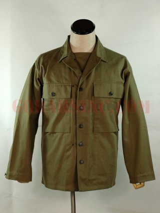 WWII US Army Plain Green HBT Utility Jacket