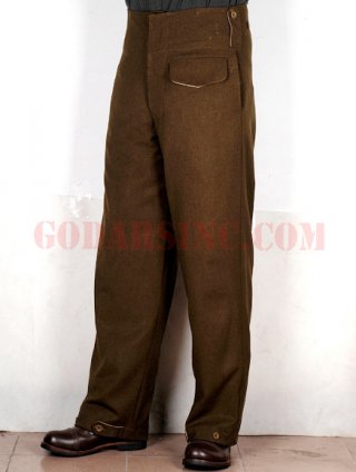 WWII British Officer's Gabardine Battle Dress Trousers