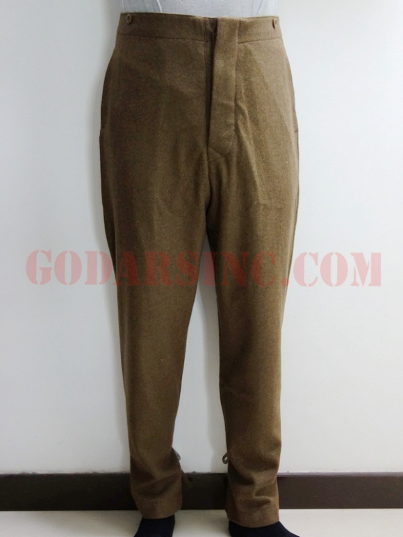 WWI British Army Khaki Brown Wool WWI British Army Khaki Brown Wool OR's Servie Dress SD Trousers