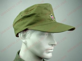 WWII German Afrika Corps (D.A.K) EM's Olive Brown Tropical Field Cap