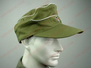 WWII German Afrika Corps (D.A.K) Officer's Olive Brown Tropical Field Cap