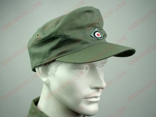 WWII German Afrika Corps (D.A.K) EM's Olive Green Tropical Field Cap