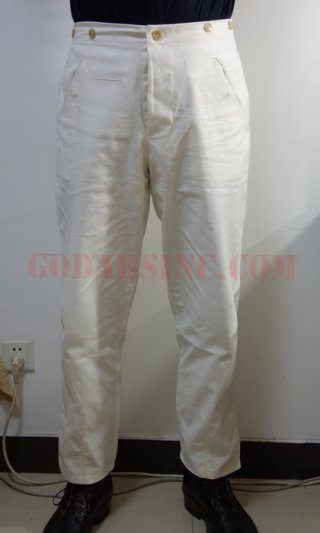 WWI French Foreign Legion & Colonial Marine Off-white Cotton Trousers (la Pantalon 1906）