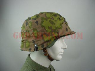WWII German Waffen-SS Oakleaf A Camo Reversible Helmet Cover