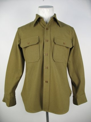 WWII US Army Officer NCO's "Mustard" Service Shirt