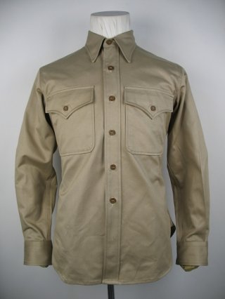 WWII US Marine Corps Enlisted Khaki Service Shirt