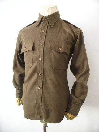 WWII US Army Officer NCO's Olive Drab Gabardine Service Shirt