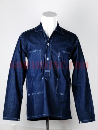 WWII US Army Indigo Blue Denim Fatigue Jacket