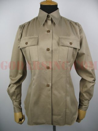 WWII US Women's Army Corps / WAC Khaki Gabardine Service Shirt
