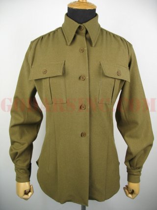 WWII US Women's Army Corps / WAC "Mustard" Gabardine Service Shirt