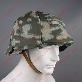 WWII German Waffen-SS "Mint" Blurred Edge Camo Reversible Helmet Cover